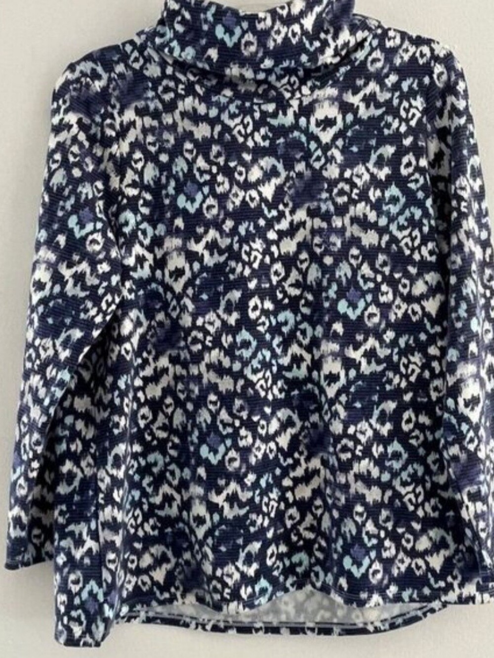 Chico's Women Top Sweatr Size 2 Mock Neck Pullover Top